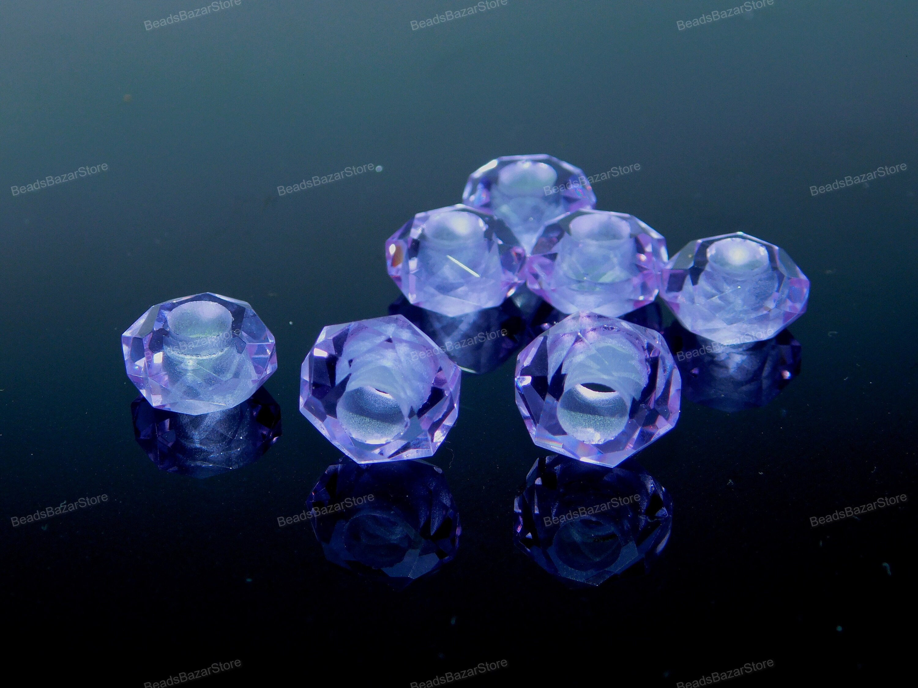 PANDORA ガラス ビーズ Purple Faceted Glass Authentic PANDORA Purple Fascinating Faceted Murano Glass - Etsy
