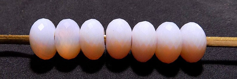 AAAA Chinese Pink Opalite European Bracelet Fit Charm Beads 14x8mm 5mm Hole 10 Piece 5 Matched Pair