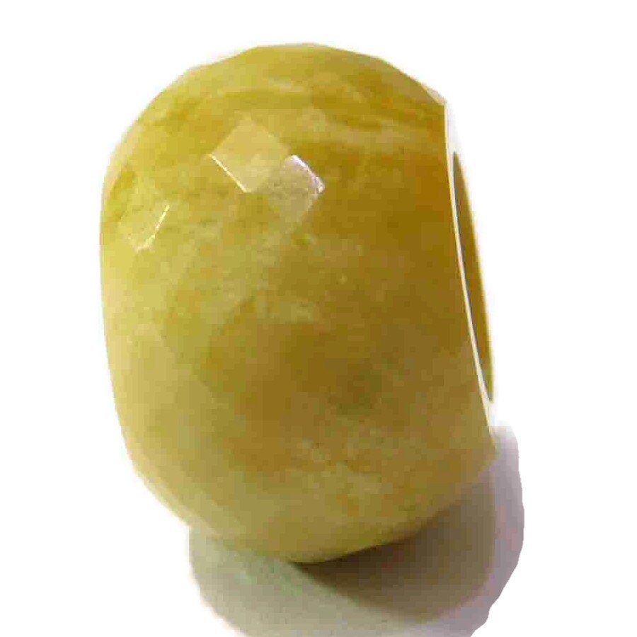 1 Piece Natural Lemon Jade Handmade Round Shape Faceted Large Etsy