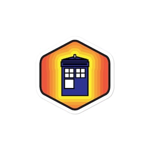TARDIS Doctor Who Vinyl Laptop Sticker Decal | Dr Who TV Show Gift