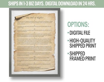 The Bill of Rights Personalized Framed Print