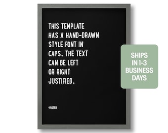 Custom Quote Art Print Style J, Framed or Unframed, Poster, Any Text, Verse, Poem