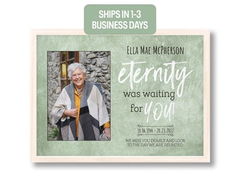 Personalisiertes Trauergeschenk, Trauergeschenk, Druck oder gerahmter Druck | Eternity Was Waiting for You Foto