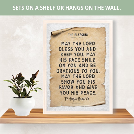 Aaronic Blessing Personalized Print or Framed Print | Parchment - Etsy