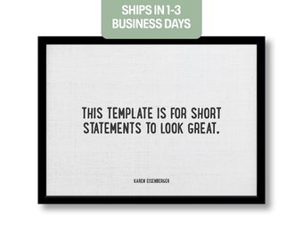 Custom Quote Art Print Style L, Framed or Unframed, Poster, Any Text, Verse, Poem