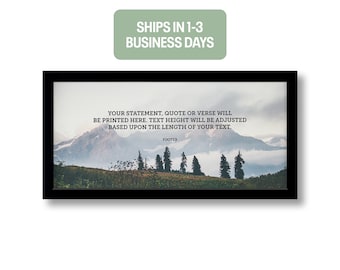 Custom Quote Art Print Style TC, Framed or Unframed, Poster, Any Text, Verse, Poem