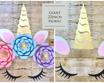 Unicorn Party, Unicorn Backdrop, Unicorn Paper Flower Set, Unicorn Decorazione parete, Unicorn Party Unicorn Compleanno, Unicorn Party Decor