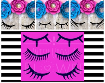 Unicorn Eyelash Template, 3 Unicorn Lashes, Unicorn SVG, Unicorn Backdrop Decoration, Unicorn Face, Unicorn Eyelashes, Unicorn Eyelashes Svg