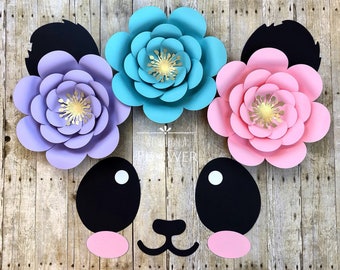 Panda Backdrop, Paper Flowers, Pandicorn Party, Panda Party, Panda Party Decorations, Panda Party Centerpiece, Panda Party Supplies, Panda