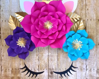 Unicorn Birthday, Unicorn Paper Flower Set, Unicorn Wall Decoration, Unicorn Party, Unicorn Backdrop, Unicorn Party Decor, Unicorn