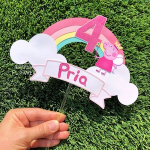 Peppa Pig Cake Topper, Peppa Pig Birthday, Peppa Pig Birthday Decorations, Peppa Pig Decorations, Peppa Pig Birthday Cake Topper