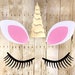 unicorn eyelash template 3 unicorn lashes unicorn svg etsy