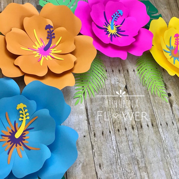 Moana Birthday, Paper Flowers, Tropical Party, Moana Birthday Decorations, Moana Decorations, Moana Party Decorations, Baby Moana, Backdrop