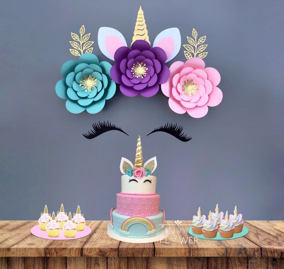 Unicorn Flower Backdrop, Unicorn Party, Unicorn Decorations