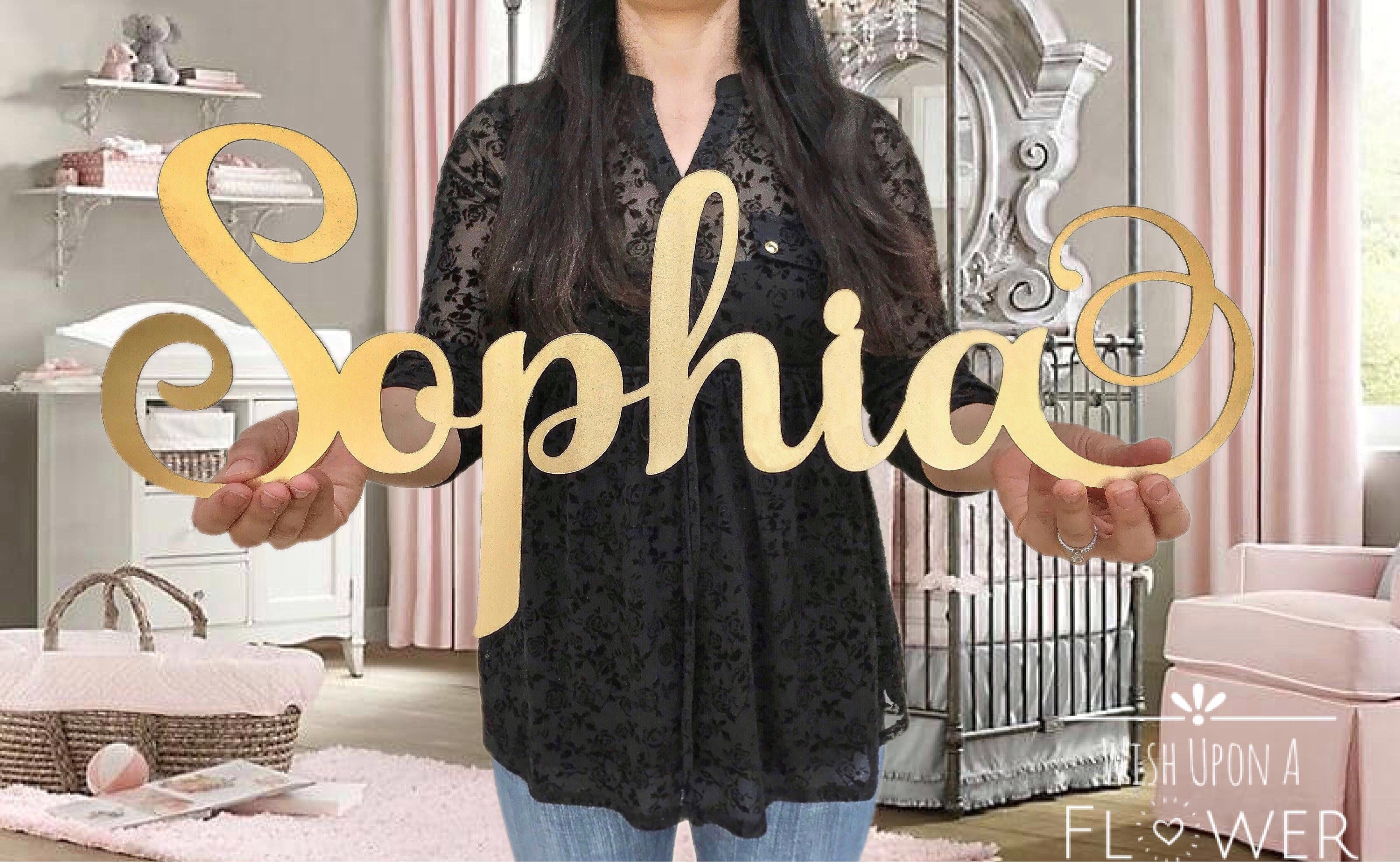 Nursery Decor Personalized Name Wall Decor Paper Flowers 24 Etsy