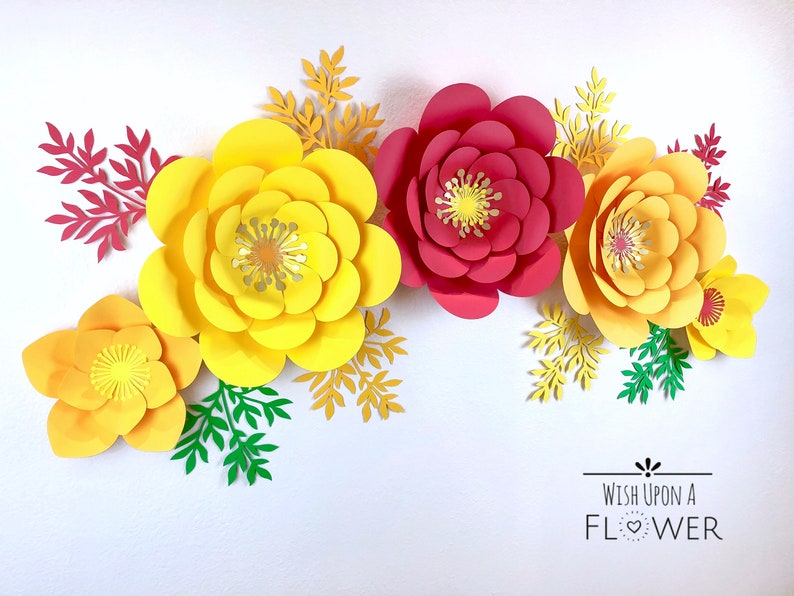 Fall Decorating Ideas, Paper Flower Wall Decor, Decorations for Party, Decorations for Home, Thanksgiving Decorations, Paper Flower Backdrop image 2