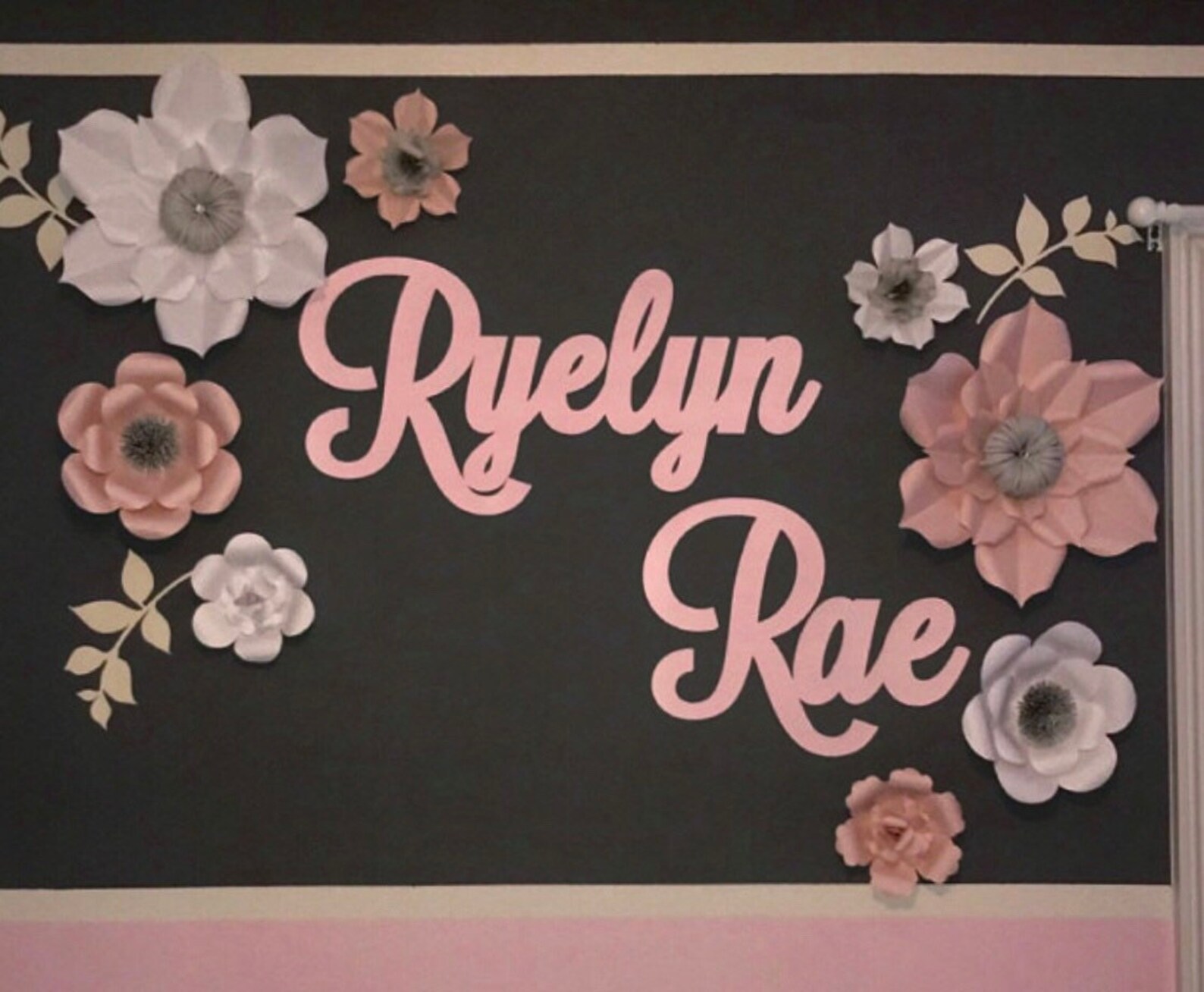 24 Paper Gold Name Nursery Sign Nursery Name Sign Etsy