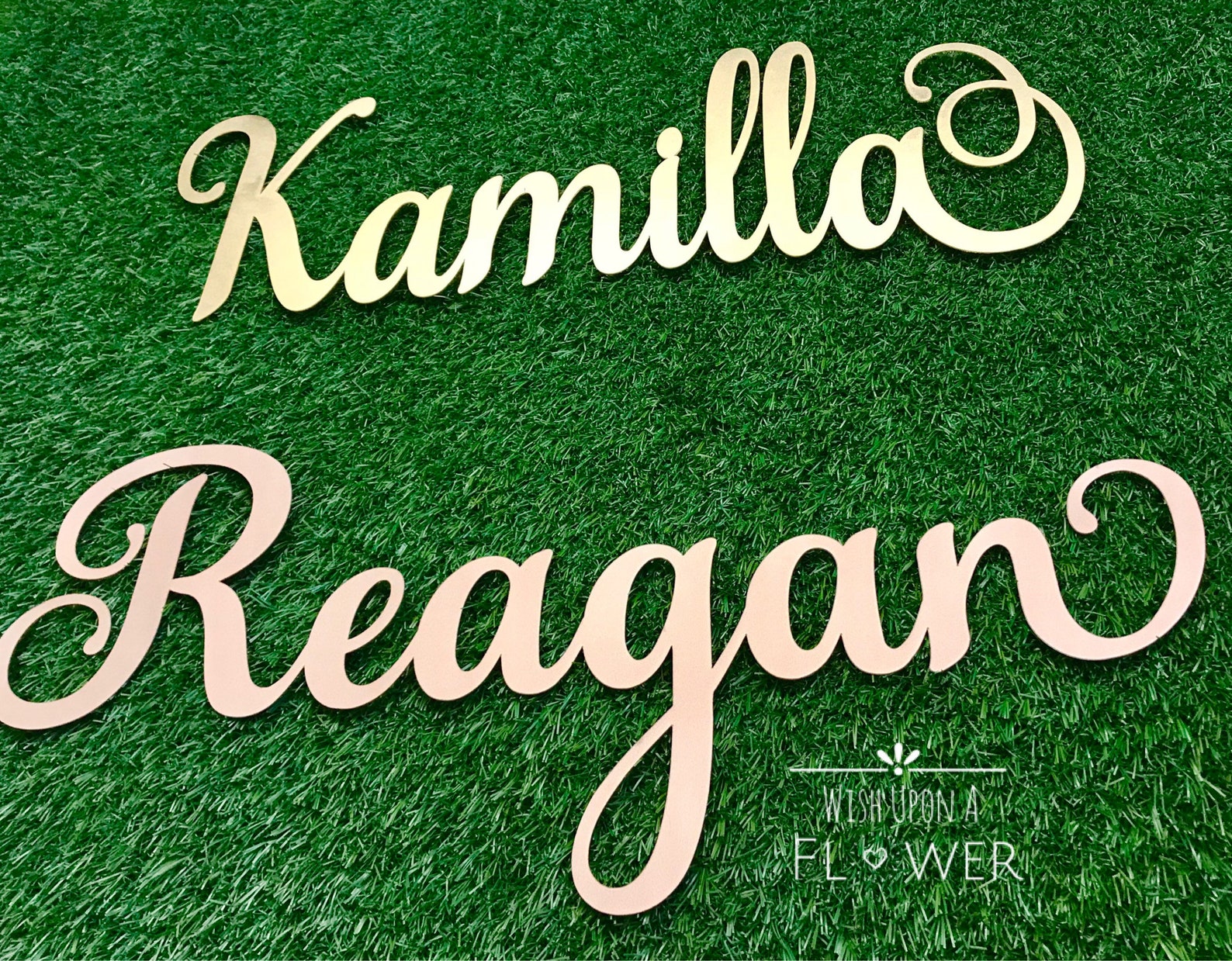 24 Paper Material Gold Name Baby Shower Personalized Etsy