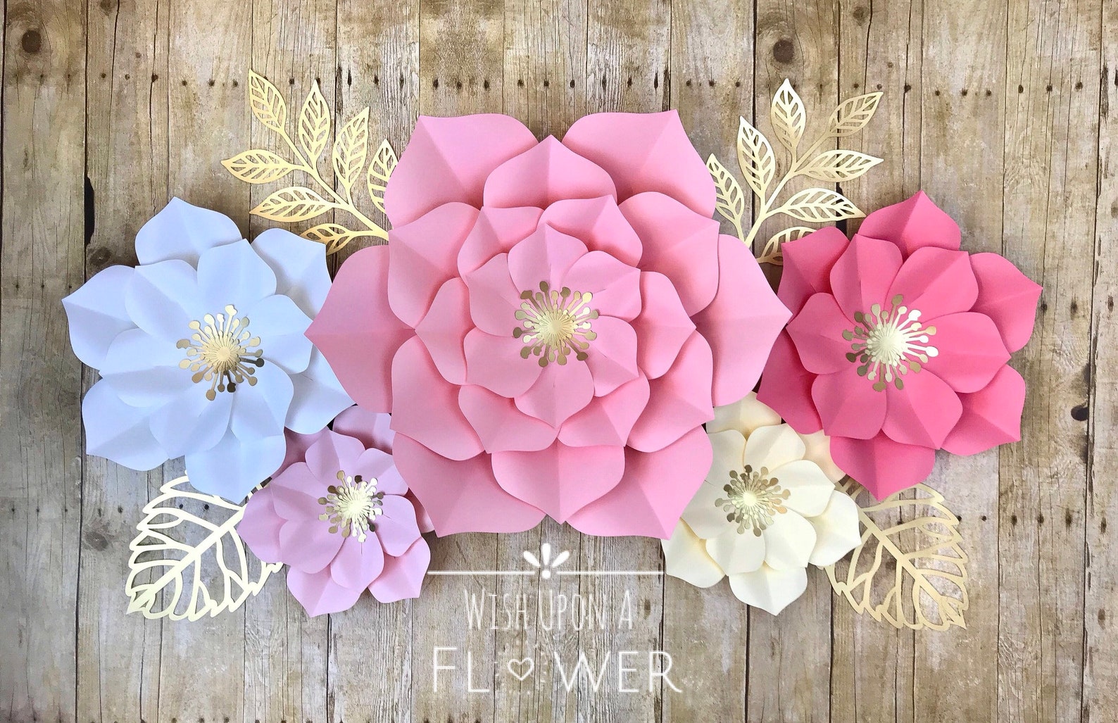 Paper Flowers Paper Flower Wall Decor Nursery Wall Decor Etsy