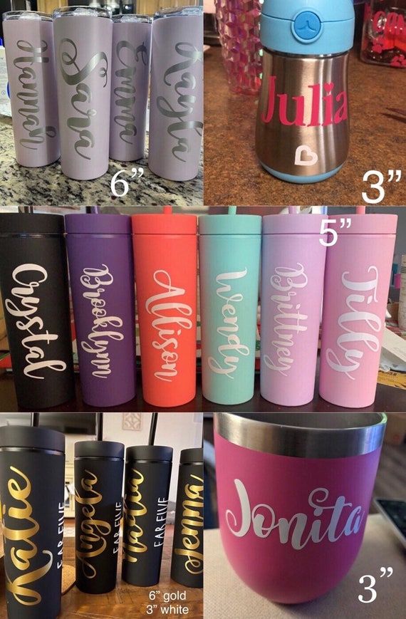 Decal Name, Decals for Tumblers, Decals for Cars, Decals for Walls