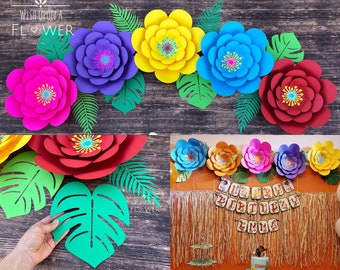 Decorazioni per muro di fiori di carta, decorazioni Cinco De Mayo, fiori di carta messicani, decorazioni per feste messicane, decorazioni Fiesta Baby Doccia