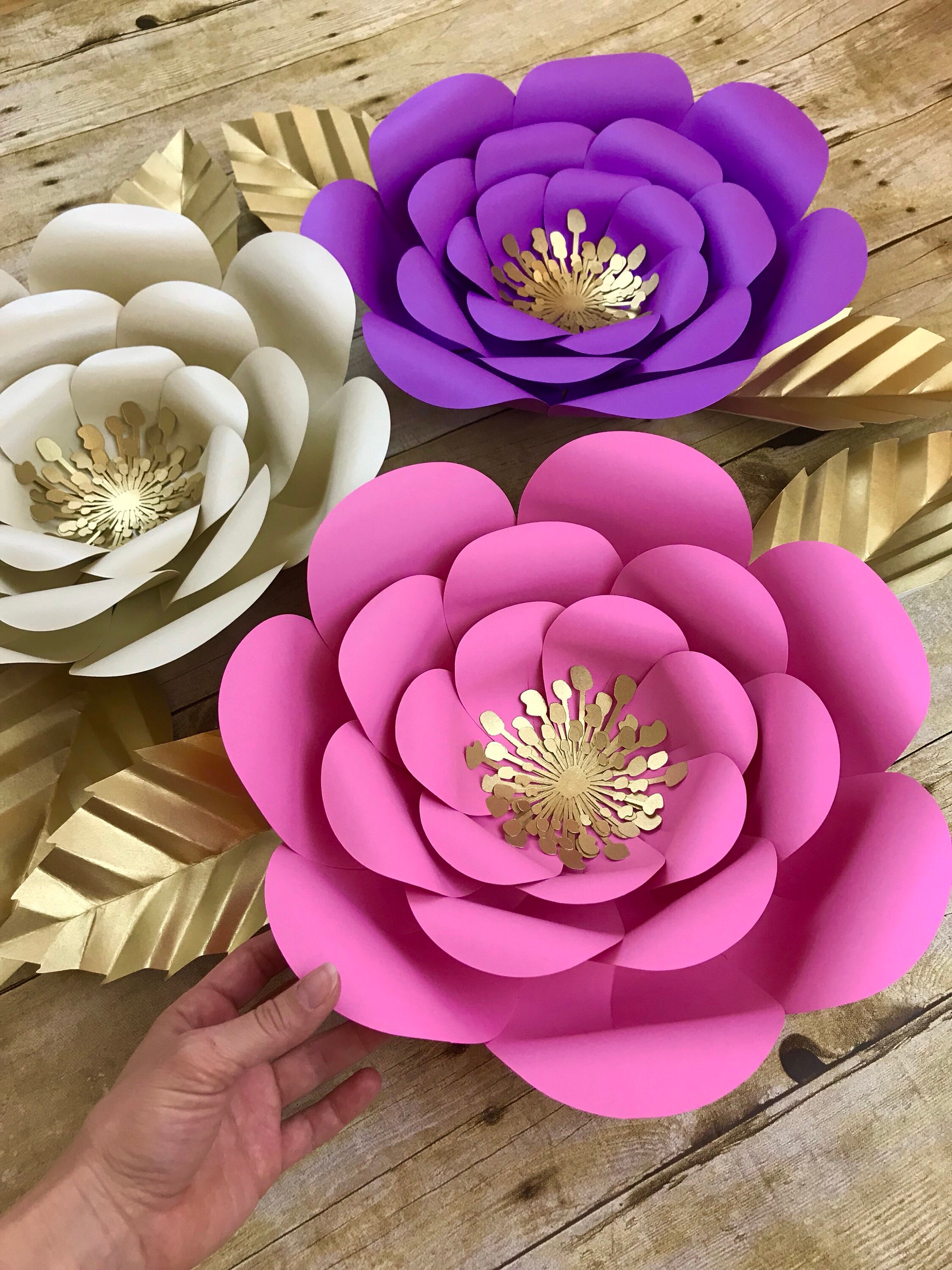 Paper Flowers Paper Flower Template Unicorn SVG Unicorn Etsy