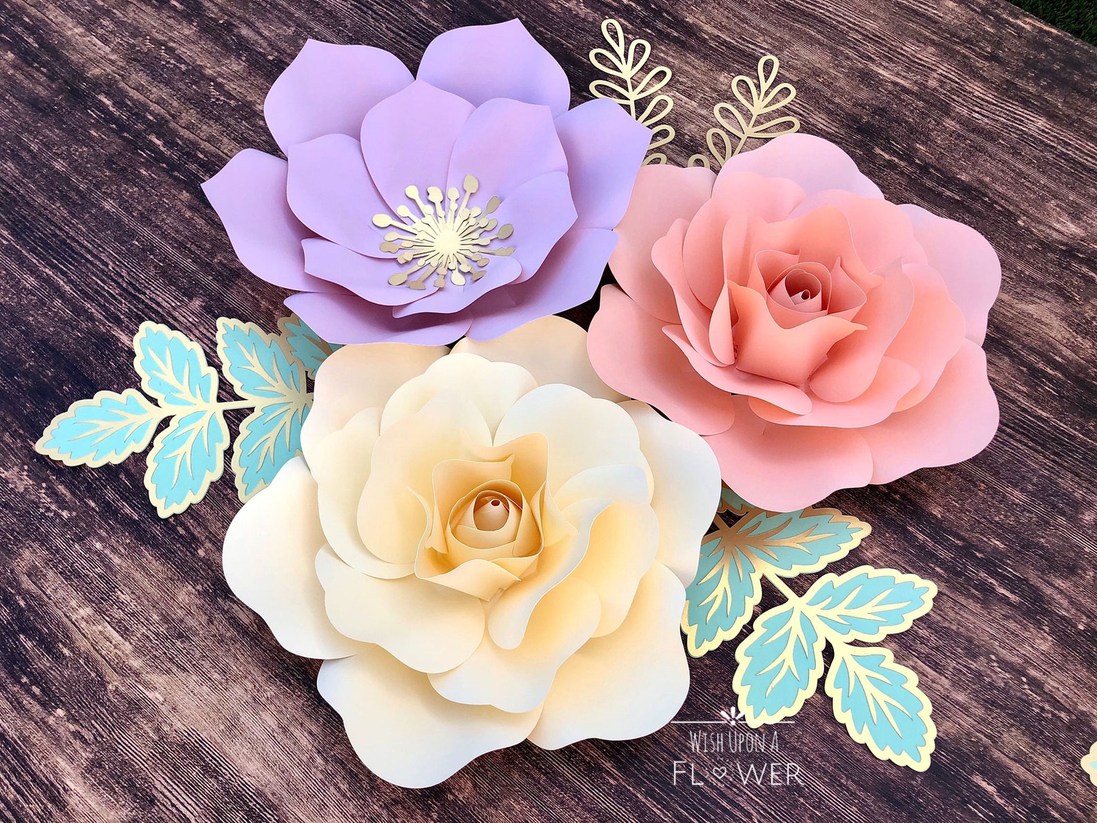 Paper Flower Wall Decor Baby Shower Decorations Nursery Wall Etsy
