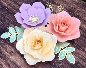 Paper Flower Wall Decor, Baby Shower Decorations,  Nursery Wall Decor, Paper Flower Backdrop, Paper Flower Wall, Bridal Shower Decorations