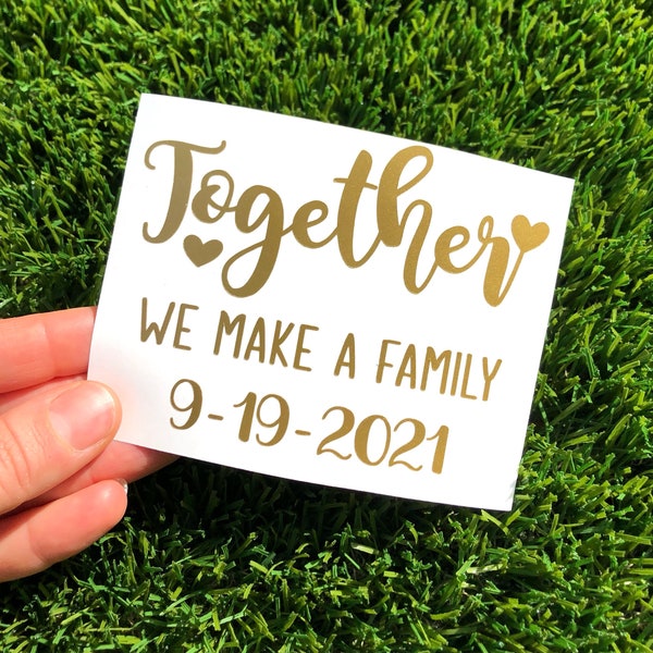 Together We Make A Family Decal, Unity Candle Set For Wedding, Unity Candle Holder, Together We Are Family, Wedding Date Sign, Wedding