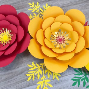 Fall Decorating Ideas, Paper Flower Wall Decor, Decorations for Party, Decorations for Home, Thanksgiving Decorations, Paper Flower Backdrop image 3