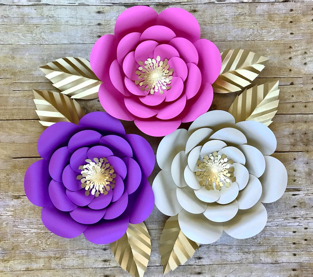 Paper Flowers, Paper Flower Template, Unicorn SVG, Unicorn Flower