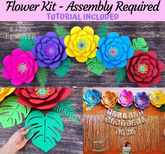 Paper Flower Wall Decor, DIY, Cinco De Mayo Decorations, Mexican