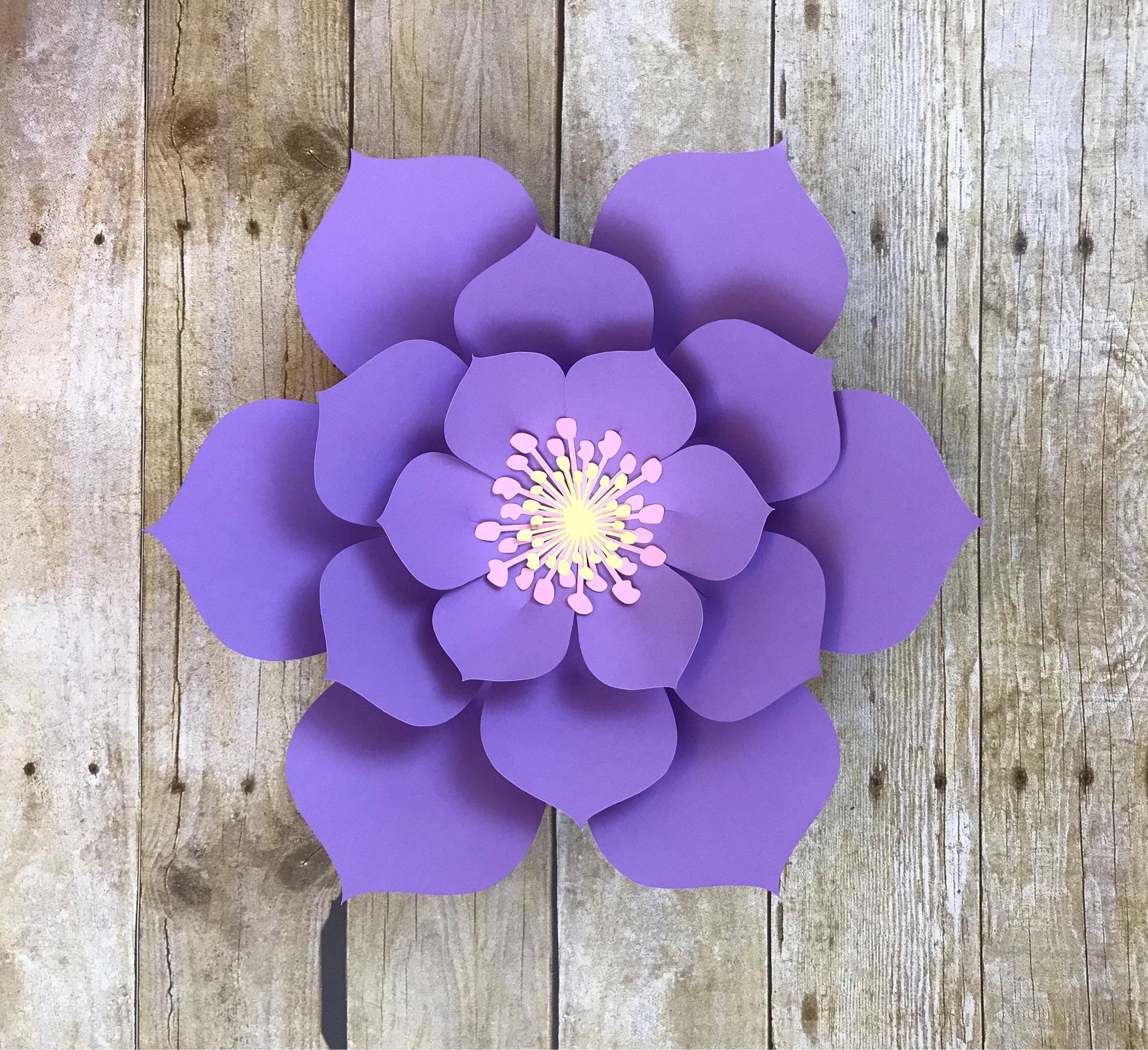 Paper Flower DIY Paper Flower Template Unicorn Flower Etsy