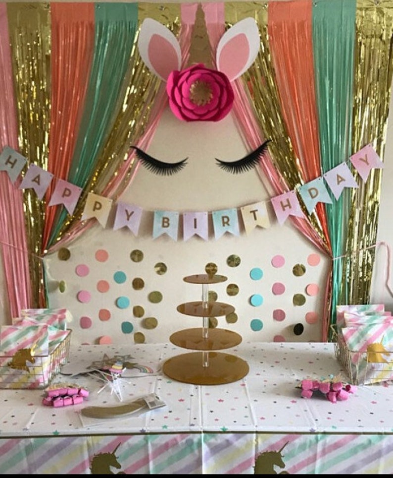 Unicorn Backdrop Unicorn SVG Unicorn Backdrop Decoration Etsy