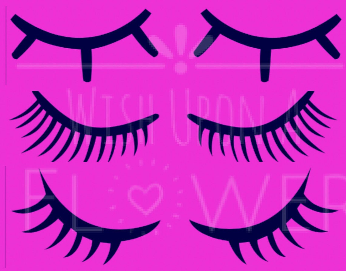 Unicorn Eyelash Template 3 Unicorn Lashes Unicorn SVG - Etsy