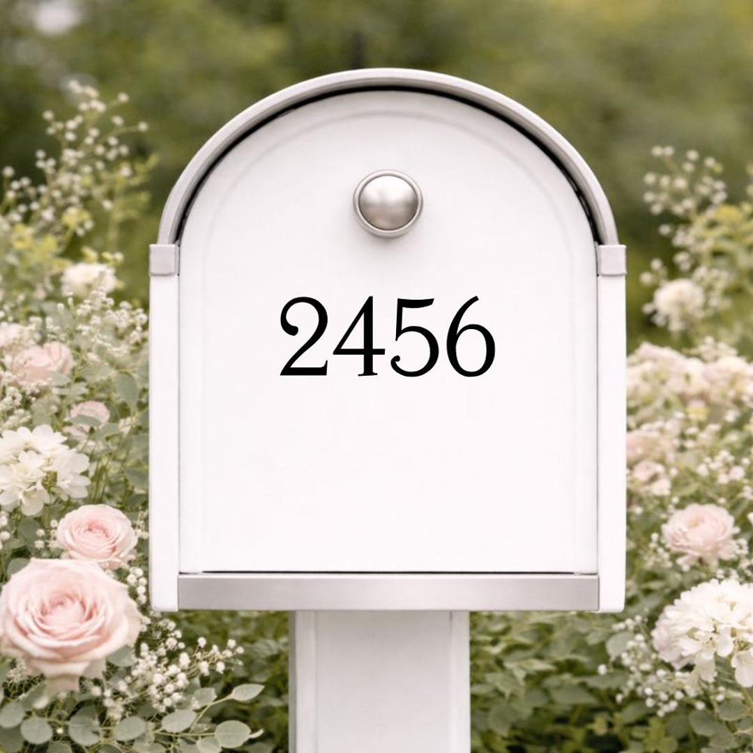 Mailbox Numbers Custom Design Custom Mailbox Number, Traditional Mailbox Decals, Mailbox Stickers ...