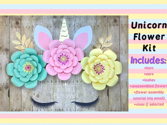 Unicorn Birthday Decorations, Unicorn Decorations, Unicorn Flower