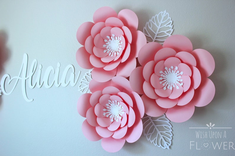 paper flowers paper flower template unicorn svg unicorn etsy