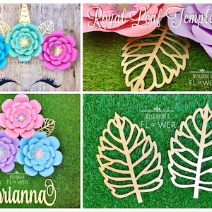 Leaf SVG, Flower Leaf Template, Leaf SVG Template, Leaf Cricut Template, Autumn Leaf Template, Leaf Pattern, Flower Stem and Leaf Template