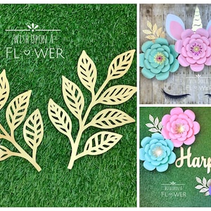 Paper Leaves, Large Paper Leaves, Nursery Decor, Paper Vines, Paper Flower Leaves, Paper Flowers, Paper Leaf DIY, Paper Flower Wall Decor