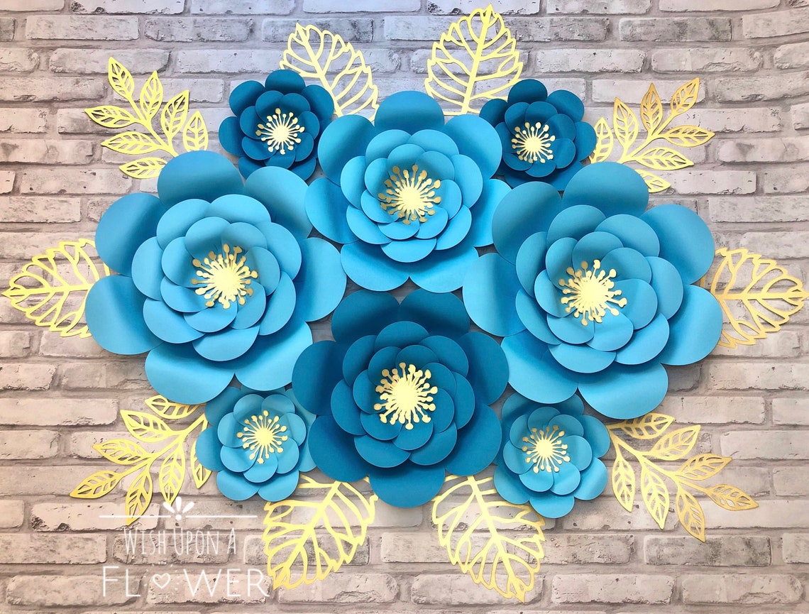 Paper Flower Wall Decor Baby Shower Decorations Nursery Wall Etsy