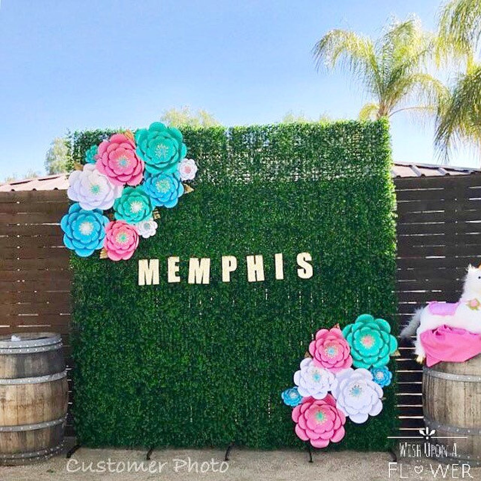 Paper Flower Wall Decor Baby Shower Decorations Nursery Wall Etsy