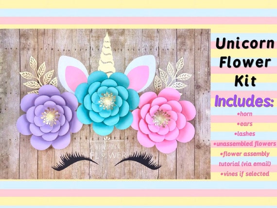 Unicorn Party, DIY Unicorn Flower Backdrop, Unicorn Party Decorations,  Unicorn Baby Shower Decorations, Unicorn Birthday Decorations 