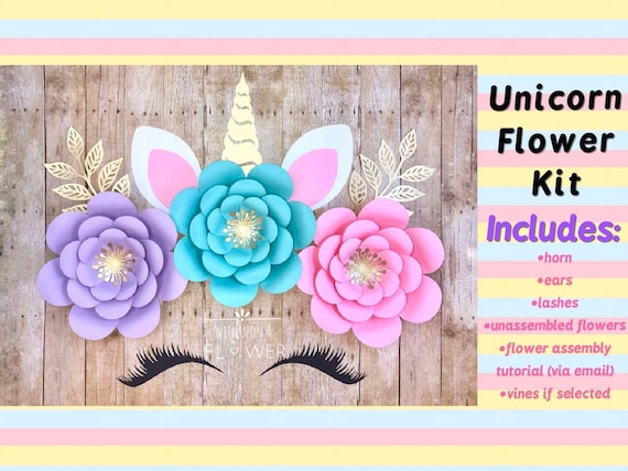 Unicorn Party, DIY Unicorn Flower Backdrop, Unicorn Party