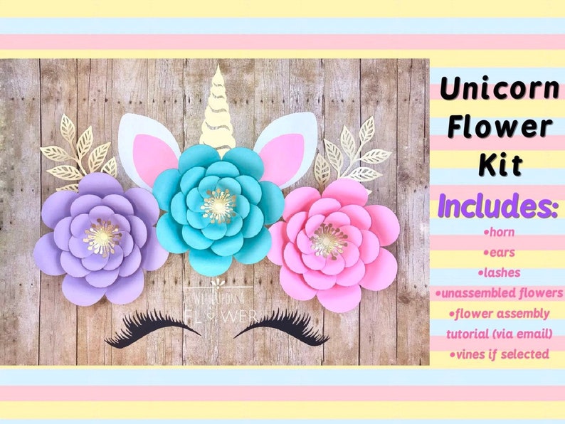 Unicorn Flower Backdrop, DIY, Unicorn Party, Unicorn Birthday, Unicorn Backdrop, Unicorn Party Decorations, Unicorn Baby Shower Decorations image 1