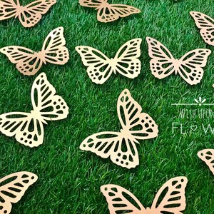 10 Paper Butterflies, Paper Flower Decorations, Die Cut Butterflies, Paper Flower Backrop, Table Confetti, Butterfly, Paper Flowers image 1