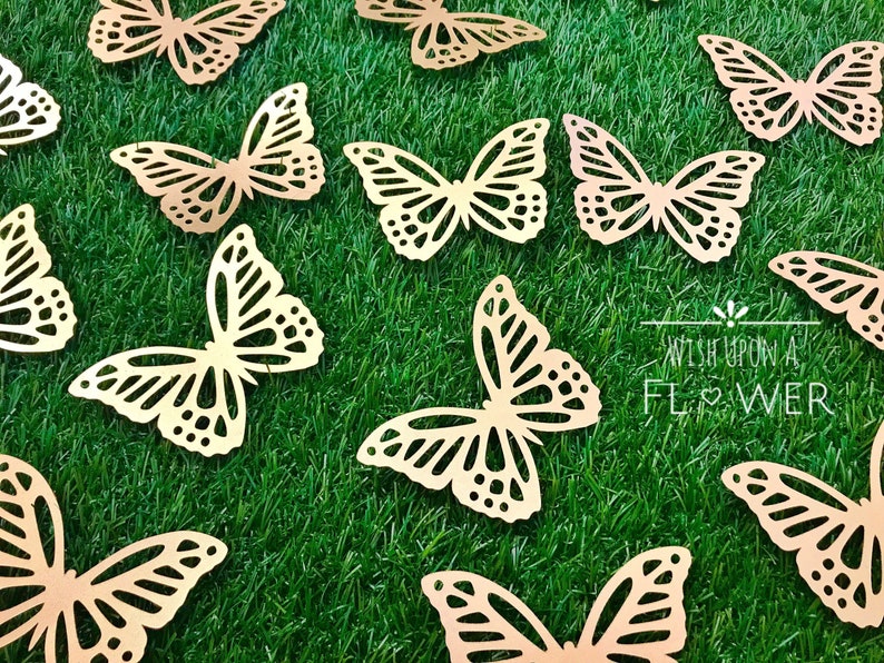 10 Paper Butterflies, Paper Flower Decorations, Die Cut Butterflies, Paper Flower Backrop, Table Confetti, Butterfly, Paper Flowers image 1