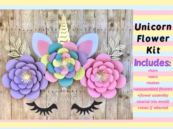 Unicorn Flower Backdrop, Unicorn Party, Unicorn Decorations