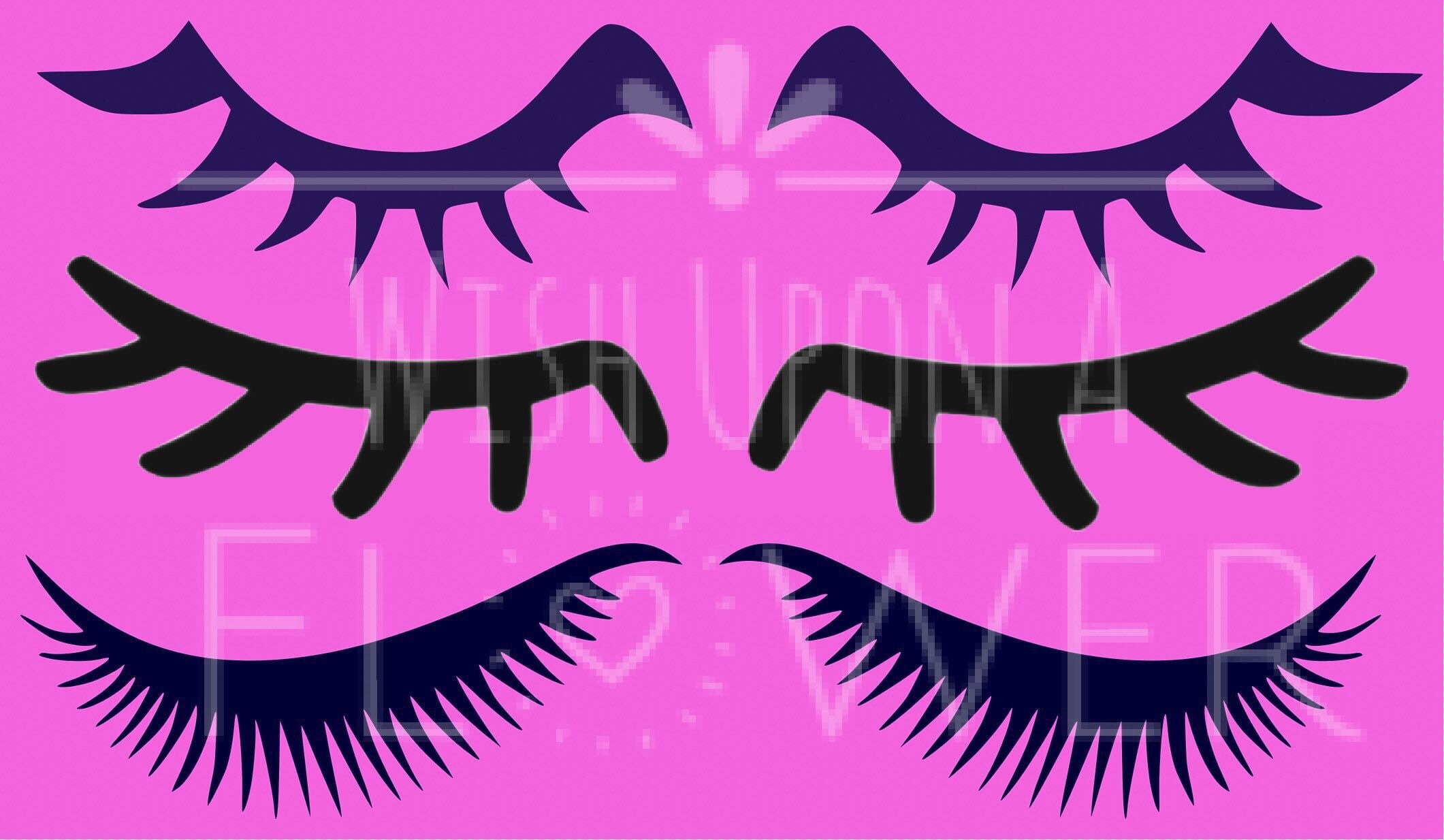 Unicorn Eyelash Template 3 Unicorn Lashes Unicorn SVG Etsy