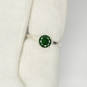 Natural Tsavorite Ring Engagement Ring 925 Sterling Silver Ring Wedding Ring Natural Genuine Ring